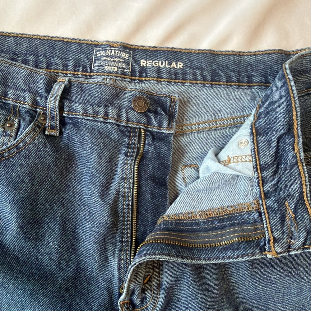 Pre-owned Levi's Strauss Signature Regular Fit Straight Jeans Men's 36x30 Denim - Picture 3 of 8